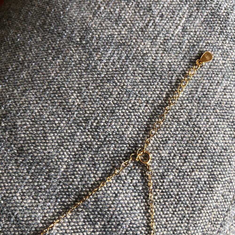 SILVER-TONE BLACK CLOVER NECKLACE - Picture 10 of 10